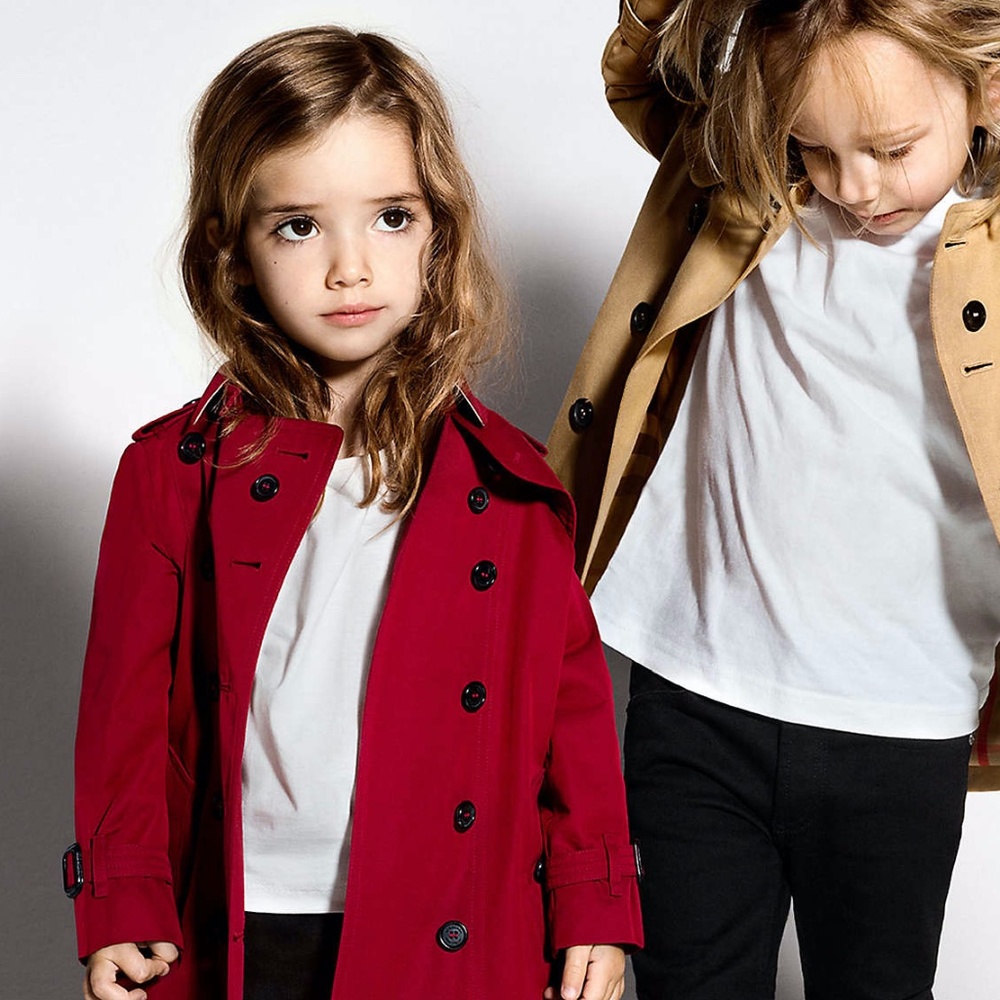 Burberry Red Mini Wiltshire Trenchcoat size 2